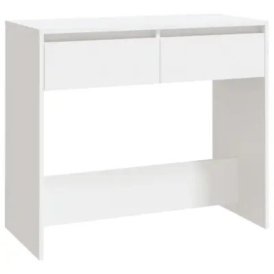 vidaXL Konzolna mizica bela 89x41x76,5 cm inženirski les