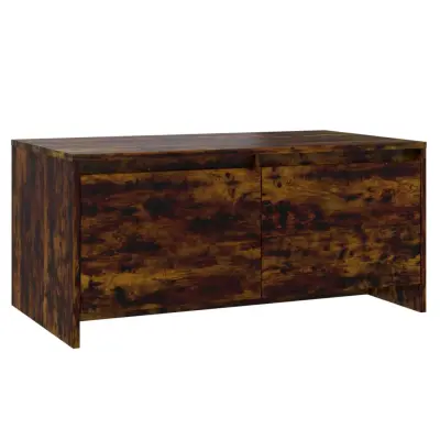 vidaXL Klubska mizica dimljeni hrast 90x50x41,5 cm iverna plošča