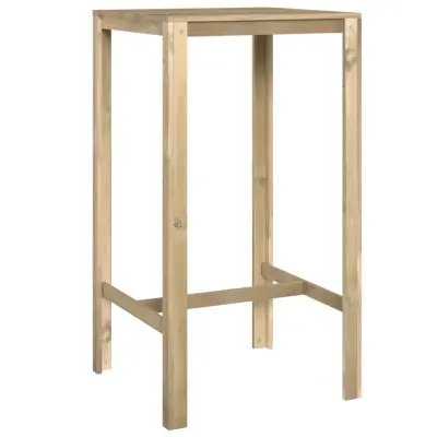 vidaXL Barska miza 60x60x110 cm impregnirana borovina