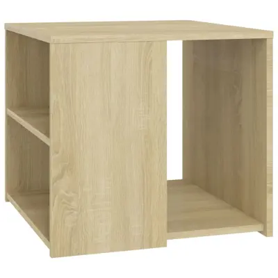 vidaXL Stranska mizica sonoma hrast 50x50x45 cm iverna plošča