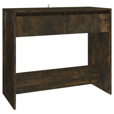 vidaXL Klubska mizica dimljeni hrast 89x41x76,5 cm iverna plošča