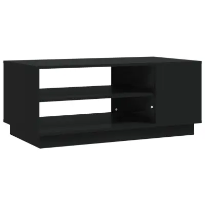 vidaXL Klubska mizica črna 102x55x43 cm iverna plošča
