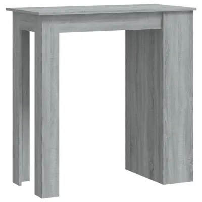 vidaXL Barska miza s policami siva sonoma 102x50x103,5 cm iverna pl.