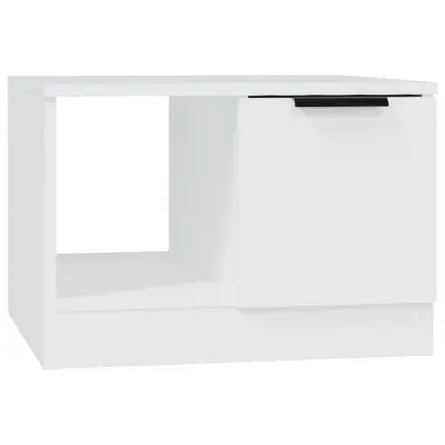 vidaXL Klubska mizica bela 50x50x36 cm konstruiran les