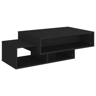 vidaXL Klubska mizica črna 105x55x32 cm iverna plošča