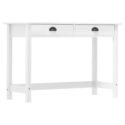 vidaXL Konzolna mizica Hill z 2 predaloma 110x45x74 cm borovina