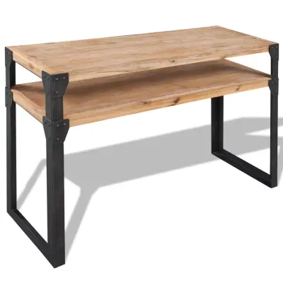 vidaXL Konzolna Mizica iz Masivnega Akacijevega Lesa 120x40x85 cm