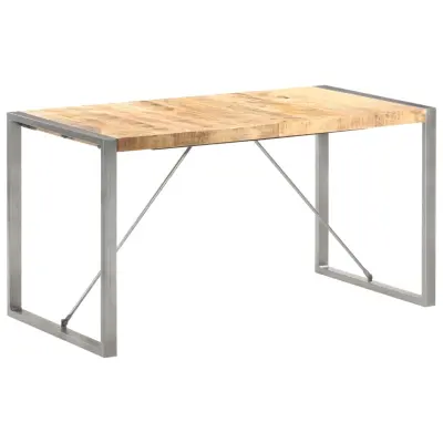 vidaXL Jedilna miza 140x70x75 cm trden robusten mangov les