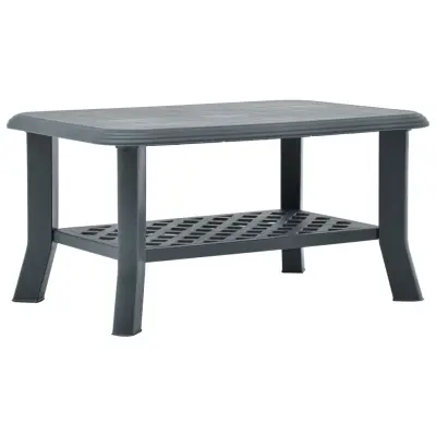 vidaXL Klubska mizica zelena 90x60x46 cm plastika