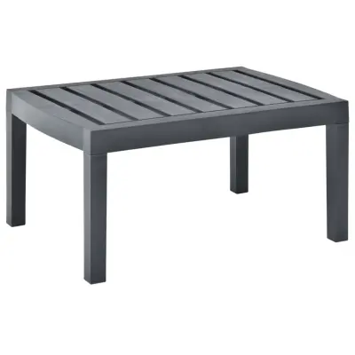 vidaXL Vrtna mizica antracitna 78x55x38 cm plastična