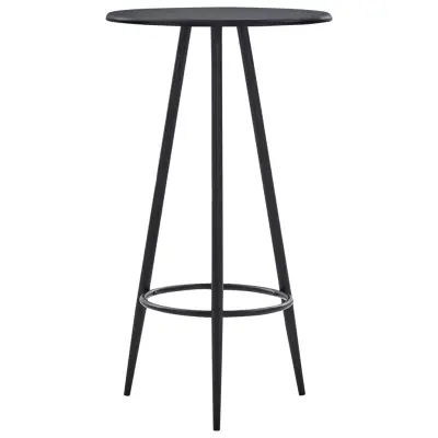 vidaXL Barska miza črna 60x107,5 cm mediapan
