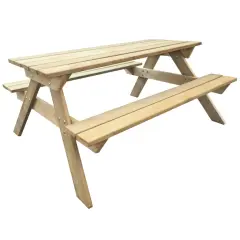 vidaXL Miza za piknik 150x135x71,5 cm lesena