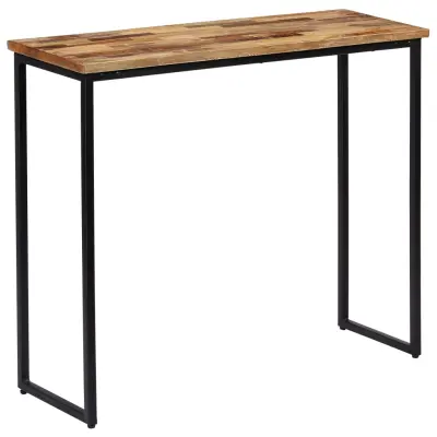 vidaXL Konzolna mizica iz trdne predelane tikovine 90x30x76 cm