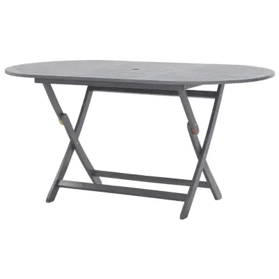 vidaXL Zložljiva vrtna miza 160x85x75 cm trden akacijev les