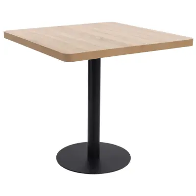 vidaXL Bistro miza svetlo rjava 80x80 cm mediapan
