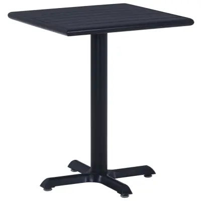 vidaXL Vrtna miza črna 60x60x75 cm