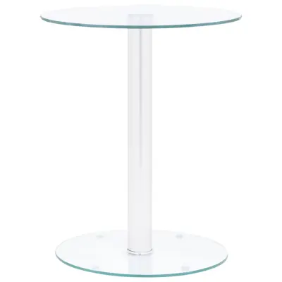 vidaXL Klubska mizica prozorna 40 cm kaljeno steklo