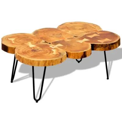 vidaXL Klubska mizica 35 cm 6 debel trden palisander