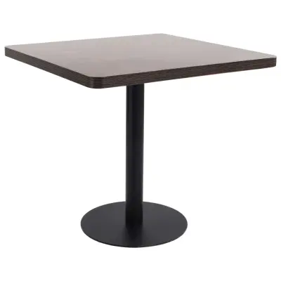 vidaXL Bistro miza temno rjava 80x80 cm mediapan