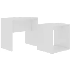 vidaXL Komplet klubskih mizic bel 48x30x45 cm iverna plošča
