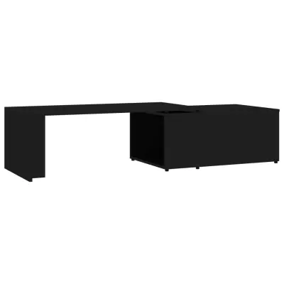 vidaXL Klubska mizica črna 150x50x35 cm iverna plošča