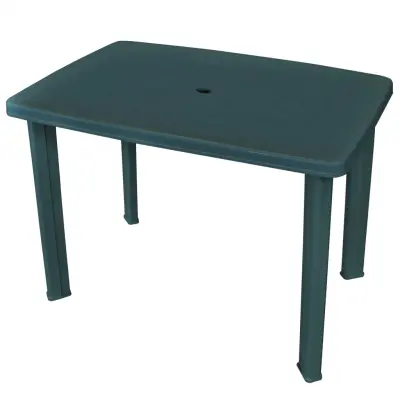 vidaXL Vrtna miza zelena 101x68x72 cm plastika