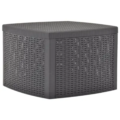 vidaXL Stranska mizica mocha 54x54x36,5 cm plastika