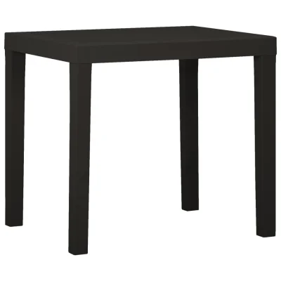 vidaXL Vrtna miza antracitna 79x65x72 cm plastika