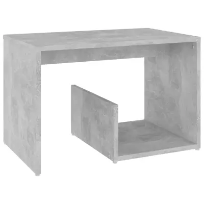 vidaXL Stranska mizica betonsko siva 59x36x38 cm inženirski les