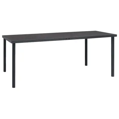 vidaXL Vrtna jedilna miza antracitna 190x90x74 cm jeklo