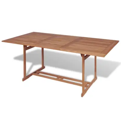 vidaXL Vrtna miza 180x90x75 cm trdna tikovina