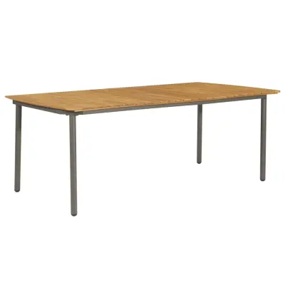 vidaXL Vrtna miza 200x100x72 cm trden akacijev les in jeklo