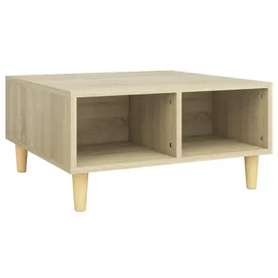 vidaXL Klubska mizica sonoma hrast 60x60x30 cm iverna plošča