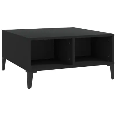 vidaXL Klubska mizica črna 60x60x30 cm iverna plošča