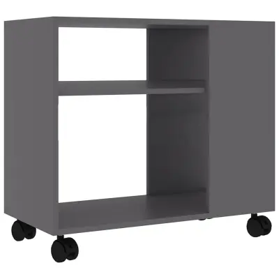 vidaXL Stranska mizica siva 70x35x55 cm konstruiran les