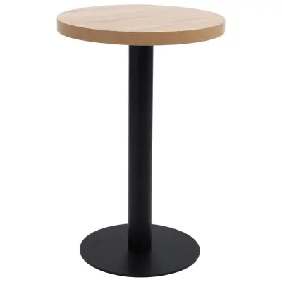 vidaXL Bistro miza svetlo rjava 50 cm mediapan