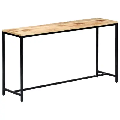 vidaXL Konzolna mizica 140x35x76 cm trden robusten mangov les