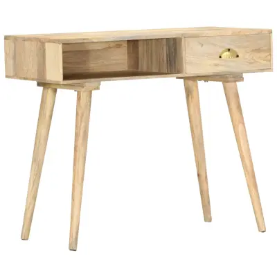 vidaXL Konzolna mizica 90x45x75 cm trden mangov les