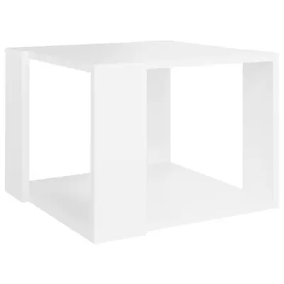 vidaXL Klubska mizica bela 40x40x30 cm konstruiran les
