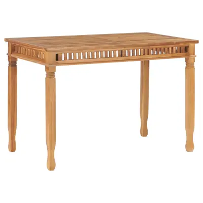vidaXL Vrtna jedilna miza 110x65x80 cm trdna tikovina