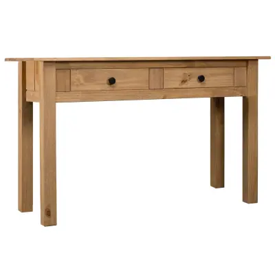 vidaXL Konzolna mizica 110x40x72 cm trdna borovina Panama Range