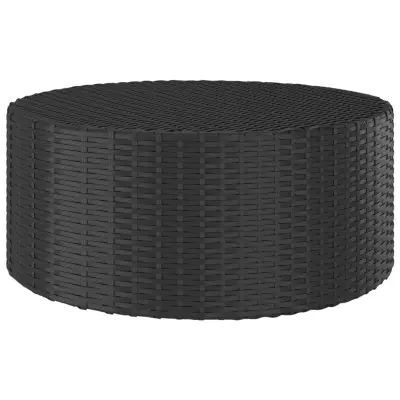 vidaXL Čajna mizica črna 68x68x30 cm poli ratan