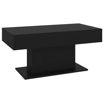 vidaXL Klubska mizica črna 96x50x45 cm iverna plošča