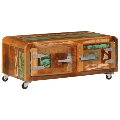 vidaXL Klubska mizica 85x55x40 cm trden predelan les