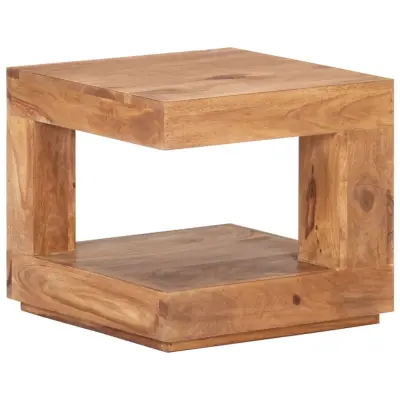vidaXL Klubska mizica 45x45x40 cm trden akacijev les