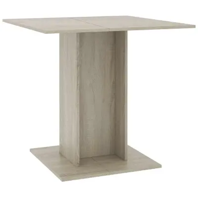vidaXL Jedilna miza sonoma hrast 80x80x75 cm iverna plošča