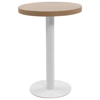 vidaXL Bistro miza svetlo rjava 60 cm mediapan