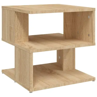 vidaXL Stranska mizica sonoma hrast 40x40x40 cm iverna plošča