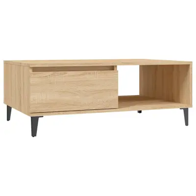 vidaXL Klubska mizica sonoma hrast 90x60x35 cm iverna plošča