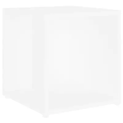 vidaXL Stranska mizica bela 33x33x34,5 cm konstruiran les